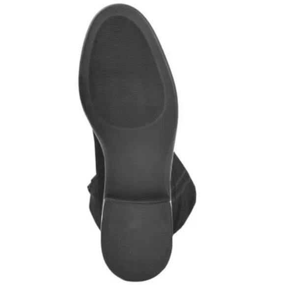 STEVEN NATURAL COMFORT Zoe Suede Riding Knee-high Boots - Black Leather - Picture 3 of 5